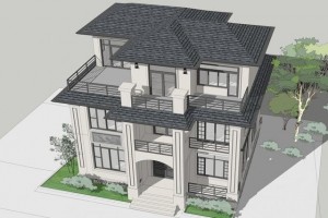 新中式别墅设计实景图，简约大气，建房首选。