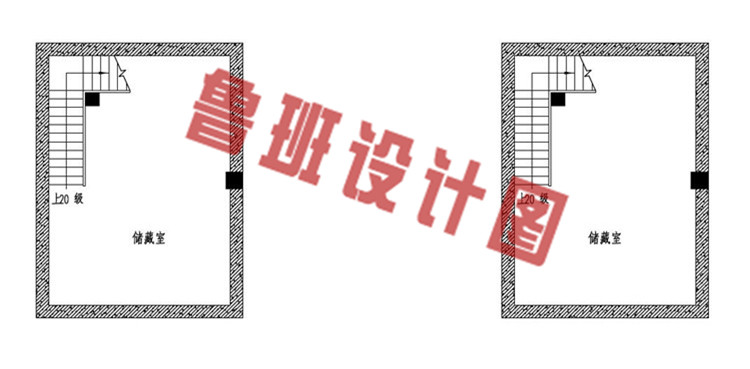 乡村欧式三层双拼别墅设计地下室户型图