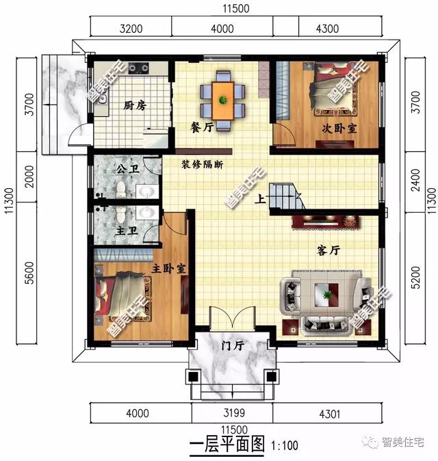 占地面积120左右的农村别墅，欧式风格设计，30万搞定一栋