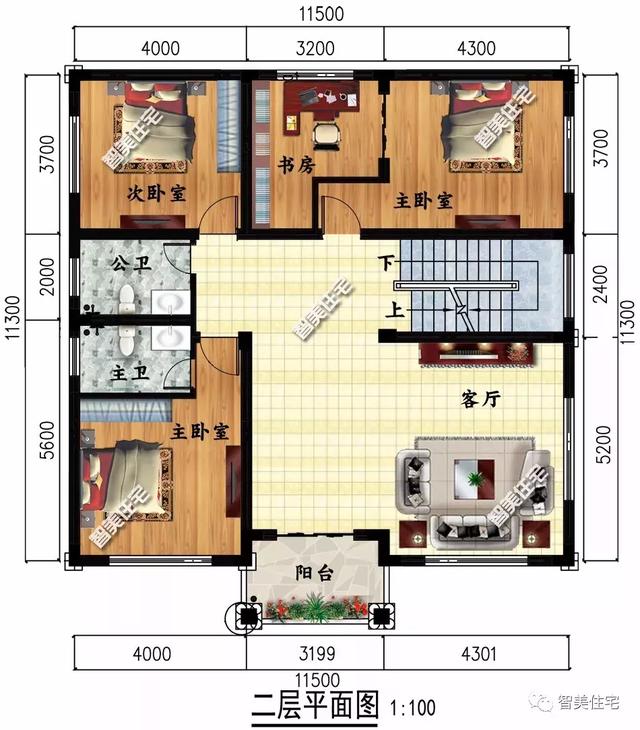 占地面积120左右的农村别墅，欧式风格设计，30万搞定一栋