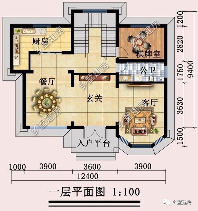 12X9米农村三层别墅，典雅大气，经典舒适，真真美出新高度