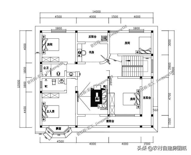 14×12米二层农村别墅，主体35万装修45万，看到实拍图值了