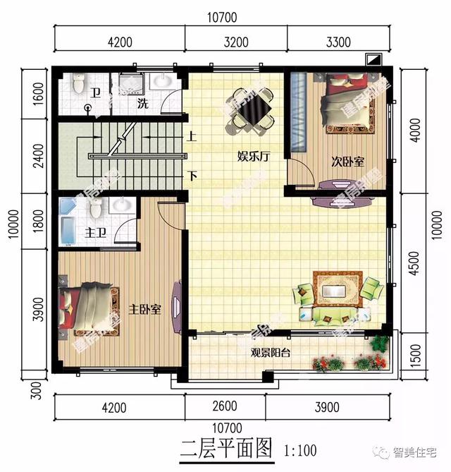 两栋宽10米多的农村别墅，客厅挑空配弧形楼梯，欧式风格很抢手