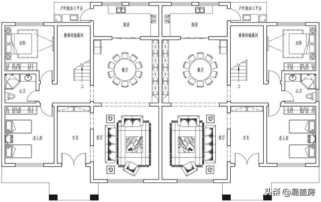 830平14卧双拼别墅造价仅125万！开工引来全村邻居围观