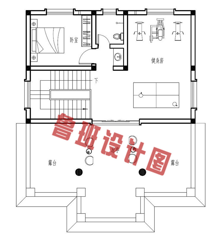 2019农村三层别墅全套CAD设计三层户型图