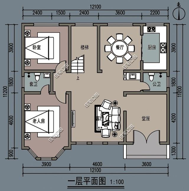 农村带堂屋的才是好房子？推荐第5套，宅基地80平都能建