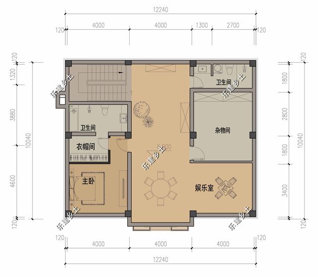 湖北省松滋市乡村三层12X12米法式别墅设计，品质方正，轻奢典雅