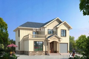 15米面宽农村自建二层小别墅图纸，外观大气豪华。