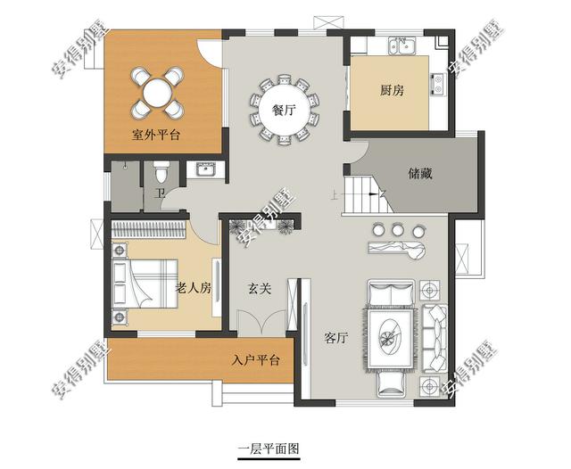 造价35万、占地100㎡的3层新中式别墅，大客厅大阳台设计超舒适