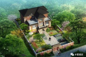 带庭院自建房户型效果图，既独特又保护隐私。
