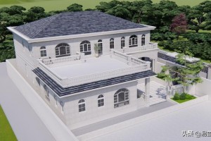 80万二层别墅设计图纸，中西结合静享乡村优雅生活。