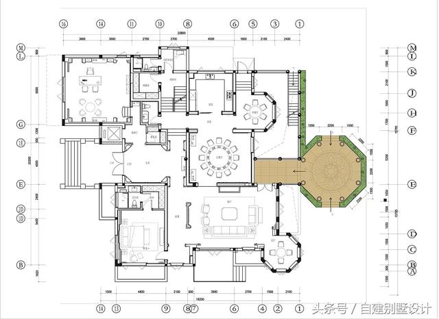 手绘的一套自建别墅方案，感觉美得让人陶醉！