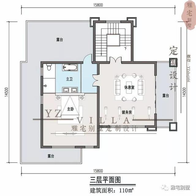 16x16.6米,湖南赵先生三层新中别墅,落地窗,多阳台与露台布局