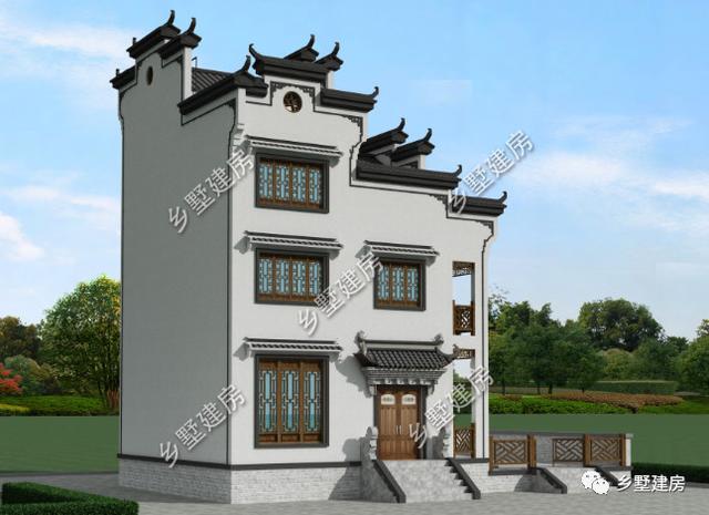 白墙黑瓦马头墙，传统徽派别墅，打造最宜居住宅