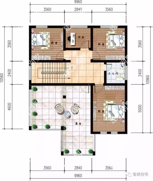 面宽9米多的农村自建房，第二栋平屋顶做法，主体造价低至26万