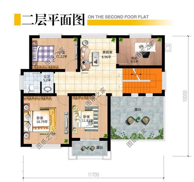 双露台复式风的二层别墅,造价低到20万,真的很实用