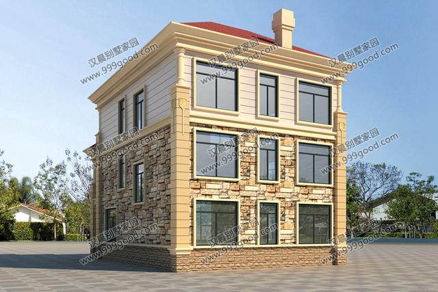 农村三层欧式别墅，占地仅120平米，照样把房子建的很敞亮
