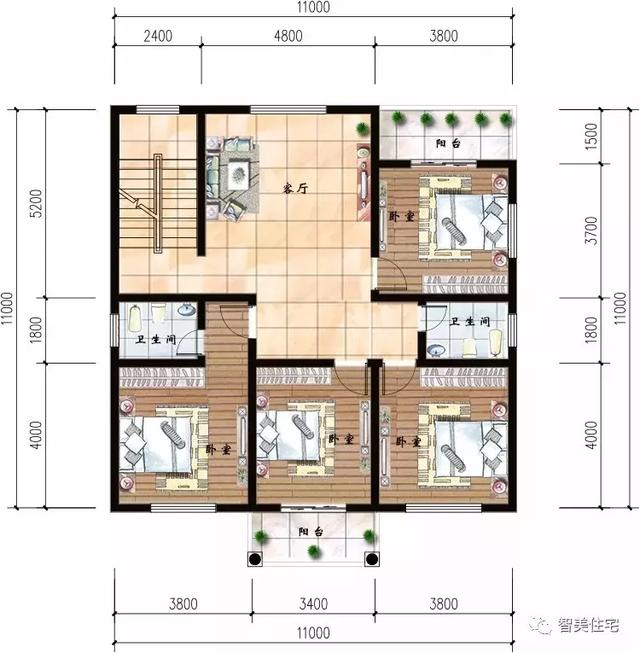 7栋面宽11米的农村别墅，建一栋好房子，可传给数代人