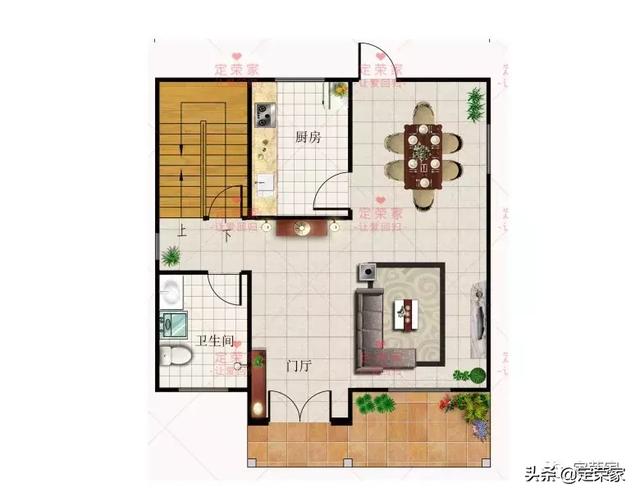 占地100平左右农村自建别墅，小宅地基建大气别墅就这么简单