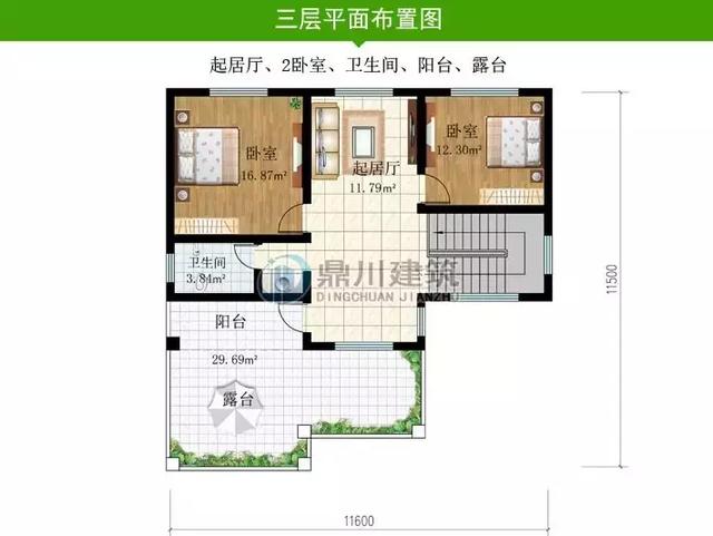10款带堂屋、后门的小别墅，布局实用又方便，正适合农村建