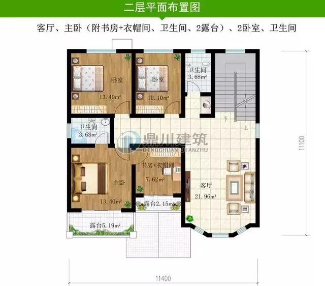 10款带堂屋、后门的小别墅，布局实用又方便，正适合农村建