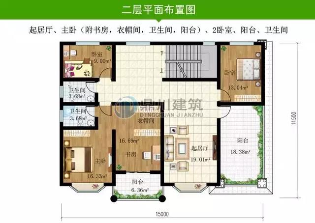 10款带堂屋、后门的小别墅，布局实用又方便，正适合农村建