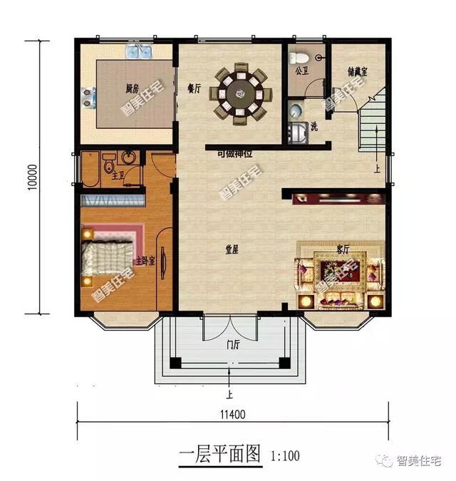 一款火遍湖南农村的别墅户型，内设堂屋外配露台，30万就能建