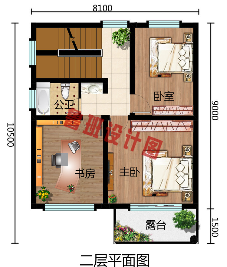 小户型农村小洋楼图纸，三层别墅设计施工图及效果图