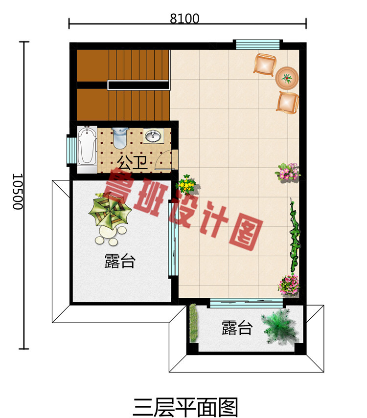 小户型农村小洋楼图纸，三层别墅设计施工图及效果图