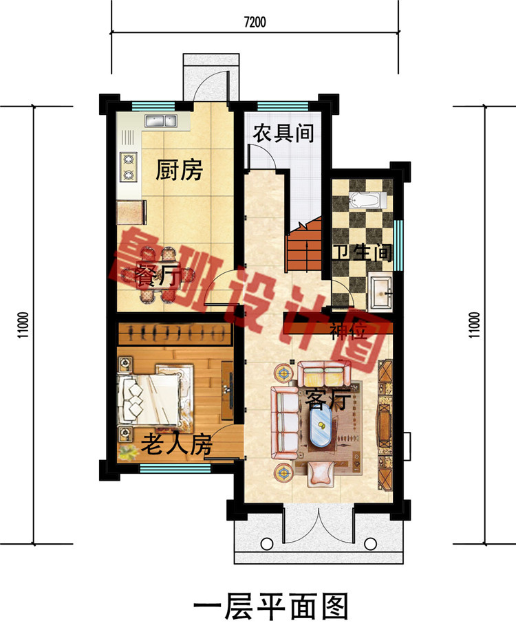 农村10万二层楼房设计图，普通别墅自建房户型