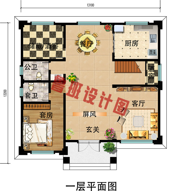 新中式150平方米乡村二层小楼房图片及别墅设计图，外观典雅古朴
