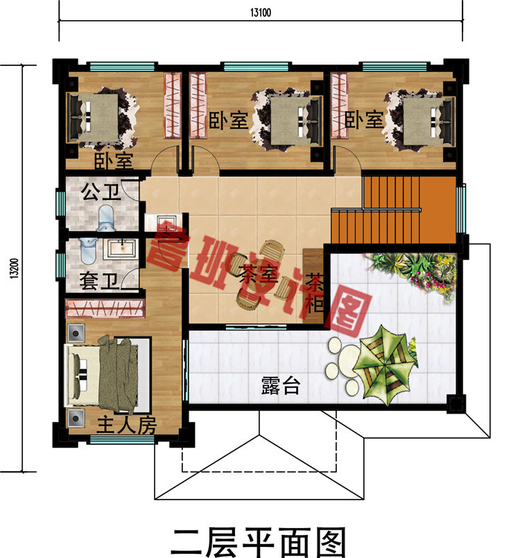 新中式150平方米乡村二层小楼房图片及别墅设计图，外观典雅古朴