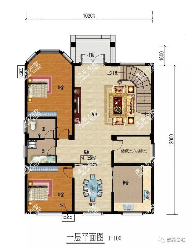 返乡建栋豪宅，5层带多边形窗和凉亭，气派非常