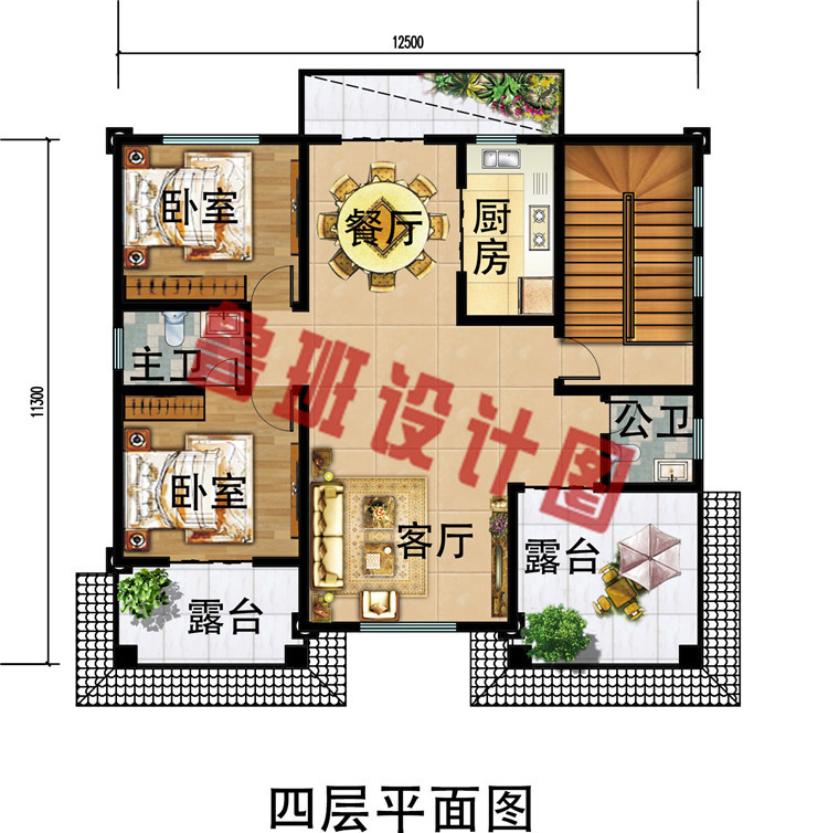 2019年新款豪华四层别墅房屋设计效果图，经典实用够气派