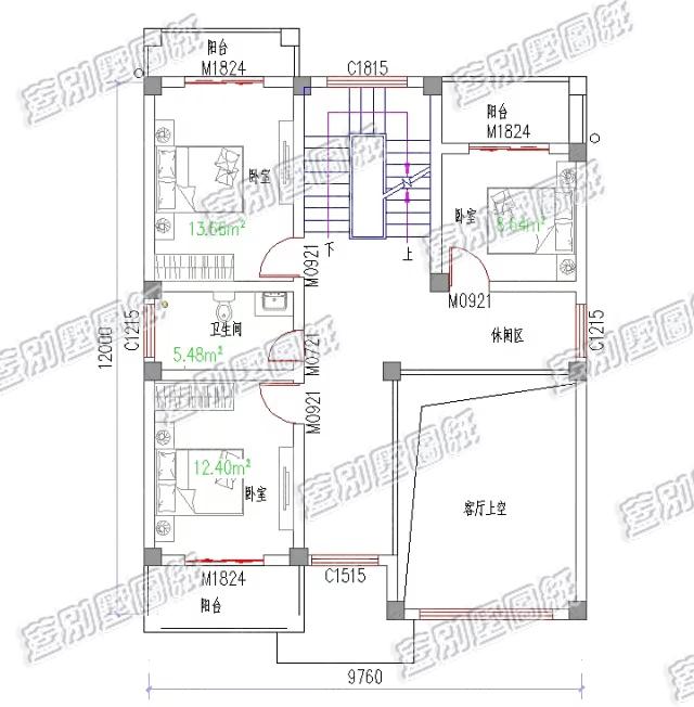 10×12米复式三层房屋施工效果图，户型美观大方，施工难度不高