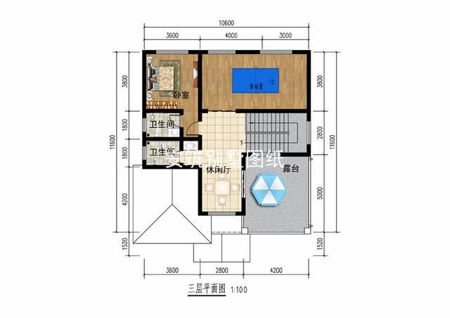 占地面积134.2平方米的三层乡村小别墅，落地窗+阳台，美观舒适