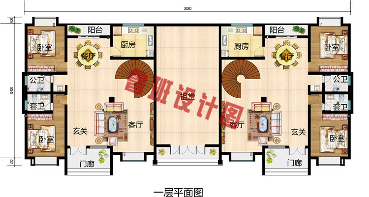 现代风格三层双拼住宅楼设计图，年轻人肯定喜欢