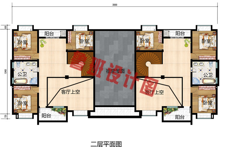 现代风格三层双拼住宅楼设计图，年轻人肯定喜欢