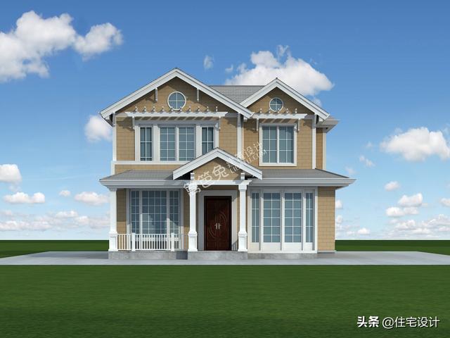 新农村两层小洋楼别墅施工图纸，280平米30万建好适合长期居住