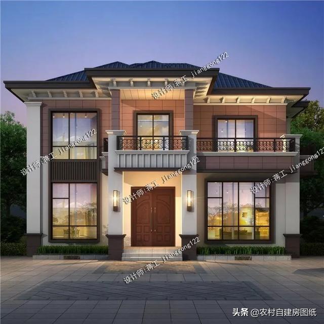 五款最好建农村别墅,第二款自带庭院,第五款设计有地下室