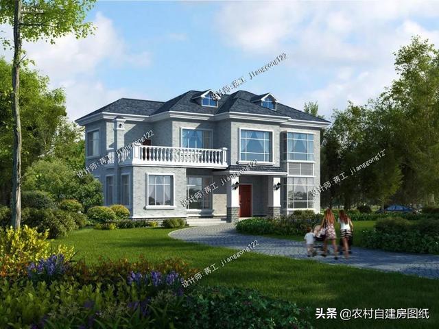 五款最好建农村别墅,第二款自带庭院,第五款设计有地下室