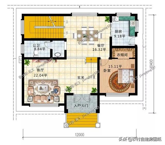 五款最好建农村别墅,第二款自带庭院,第五款设计有地下室