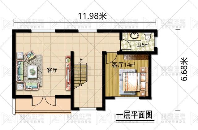 70平简欧复式别墅，小面积低造价，适合农村的才是最好的