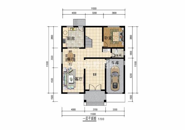 11米×11.5米二层小别墅，简单大气有格调，是你温馨的港湾