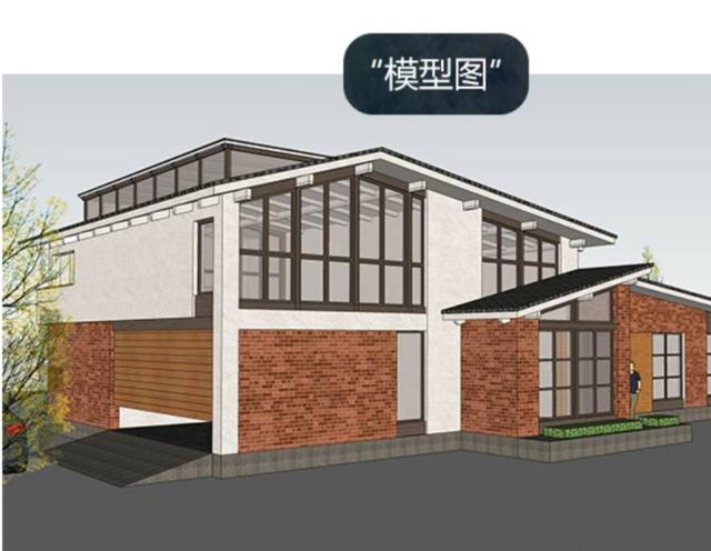 一个中国乡村的美式红砖独栋别墅，请叫它“乡村SOHO”