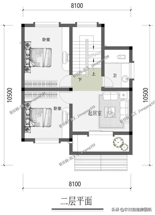 5款农村三层复式别墅，4款面宽不足10m，最低造价18万左右