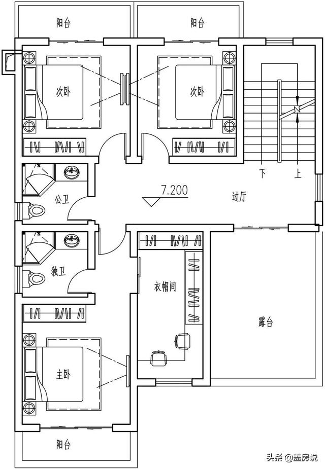 别墅设计：小面宽三层新中式别墅，9.9×13.6的面积，大气美观