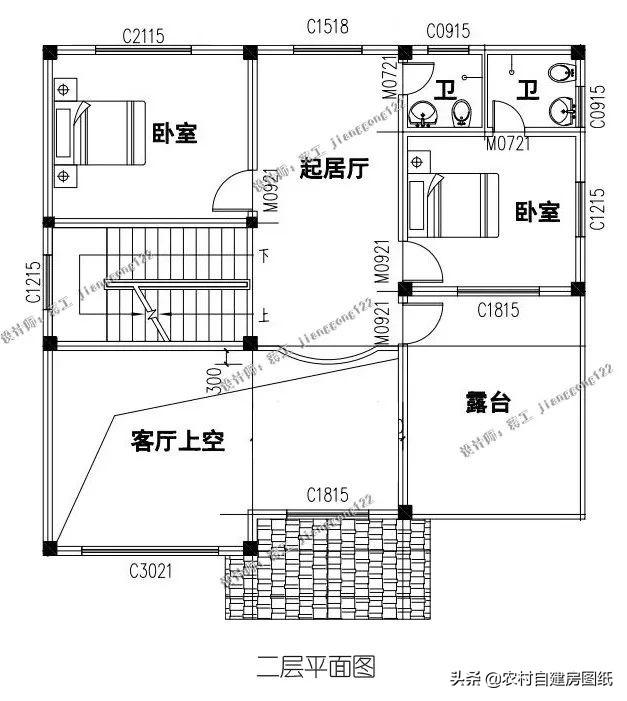 「经典」11.7m×12m，经典三层欧式别墅，空间大造价亲民