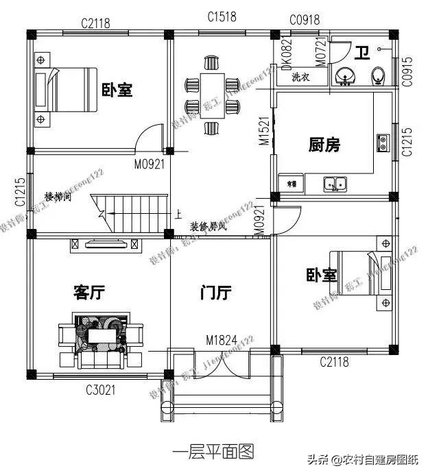 「经典」11.7m×12m，经典三层欧式别墅，空间大造价亲民