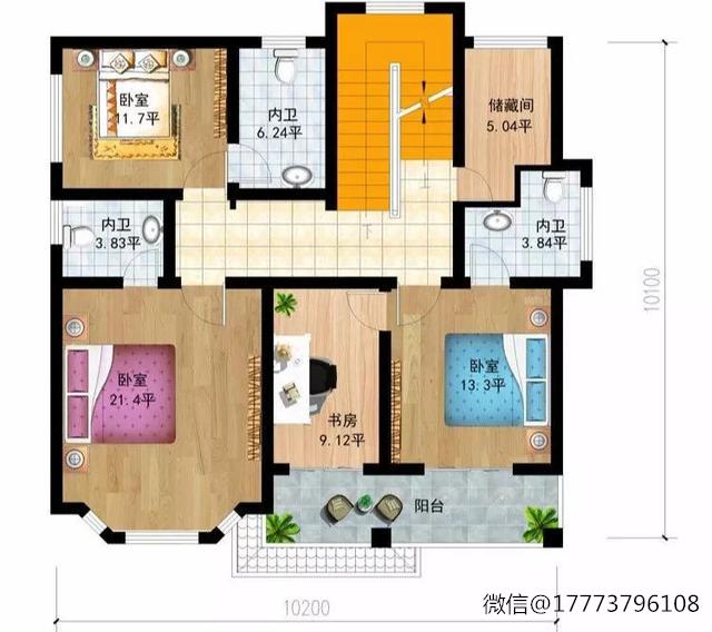 欧式别墅占地面积长106㎡,农村宅基地小的也可以建别墅